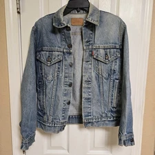 Levis Denim Jacket Mens 36 Blue Trucker Biker Type 3 80s USA 70506-0216