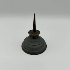 Vintage Miniature Small 3" Tall Metal Oiler Oil Can Thumb Press Sewing Machine