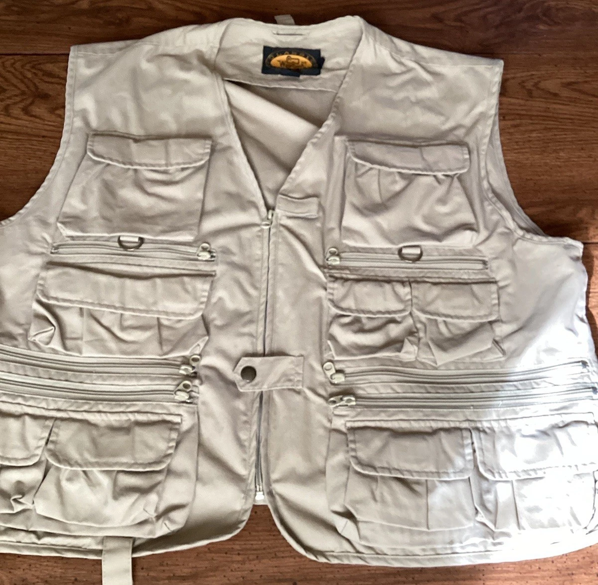 Vtg WOOLRICH Vest Men’s XL Khaki Photographer Tactical Fishing Outdoors