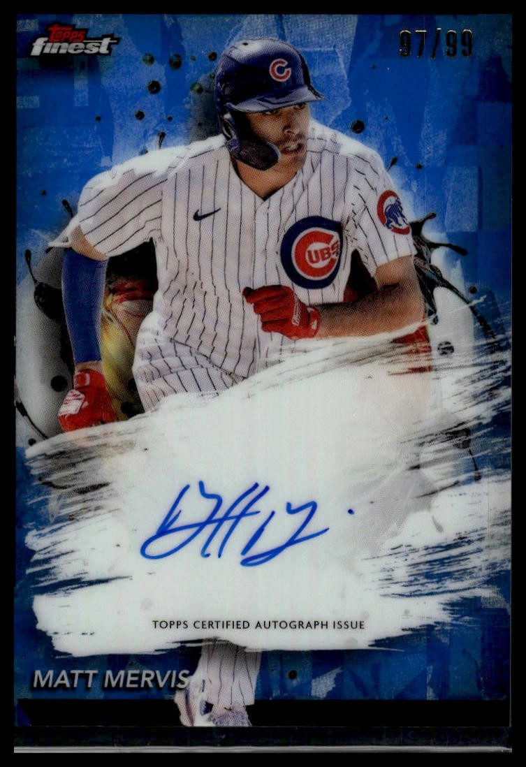 2024 Finest #FA-MM Matt Mervis Finest Autographs Blue Refractors #/99 AU SN, AU