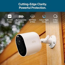 Arlo Pro Security Cam 2K HDR - 2 Cam and 2 Solar Panels - 6 Months Secure Plan 