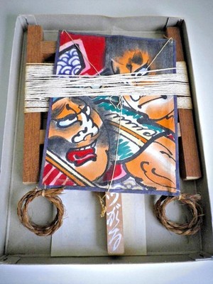 Aomori Hirosaki Tsugaru Kite Wall Hanging Thread Reel Type Japanese Folk Art New