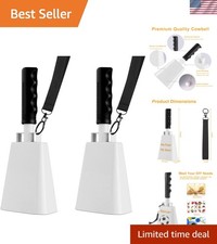 Cow Bell, 2 Pack Cheering Cowbells for Sporting Events, 10 Inch Large Cow Bel...