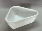 Vintage MCM White Milk Glass Triangle Casserole Dish