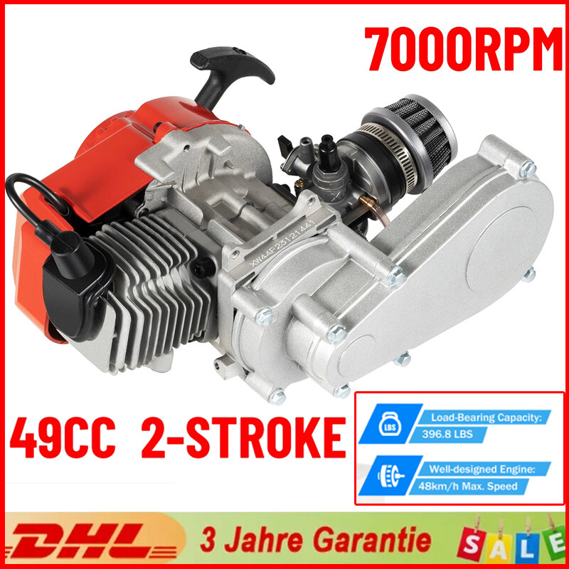 Motore 2 Tempi 49CC Dirt Bike Cross Pocketbike Quad Bambini Mini Cambio Carburatore