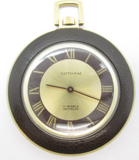 Vintage Men's Gotham 17 Jewels Hand Wind Analog 44mm Dial Pocket Watch G3 