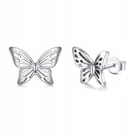 Fraise Ohrringe Silber 925 Schmetterling Sterlingsilber Ohrstecker S925