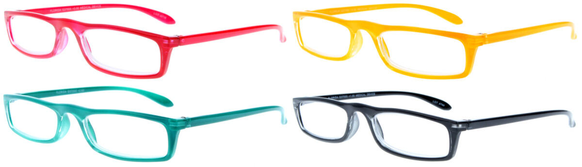 Lesebrille FLORIDA - Fröhlich-bunt, Unkompliziert, Bis +4,00 Dioptrien, NEU Mit OVP