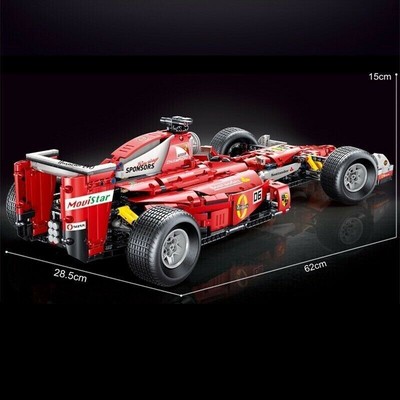 Building Blocks MOC Red Formula 1 Racing Cars DIY Model Bricks Toys 1698 PCS