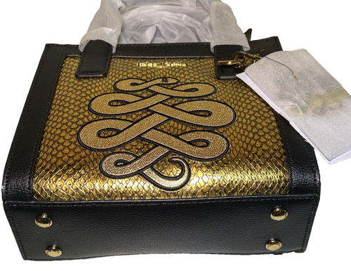 Karl Lagerfeld Paris Nouveau Tote Champagne Snake Crossbody Over Shoulder Purse - Picture 13 of 17