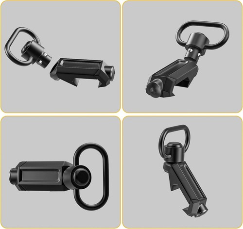 Tactical QD Sling Swivel Attachments 45 Degree Low Profile Picatinny Rail Mount - Picture 2 of 14