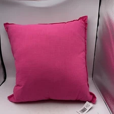 Rizzy Home Pink Throw Toss Pillow 20 x 20in Removable Cover 100% Cotton 