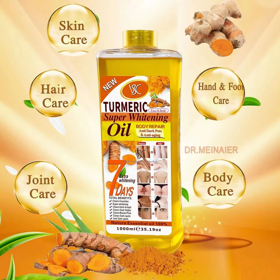 Turmeric Super Whitening Oil Dark spots Body Corrector 1000ml USA Holiday Sale - Image 2 of 4