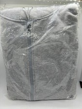 Champion Mens L Gray Powerblend Fleece Full Zip Hoodie Sweatshirt S0891 Pockets