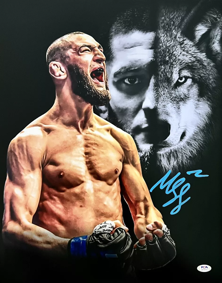Khamzat “Borz” Chimaev Signed UFC “Intensity” 16x20 Photo PSA/DNA