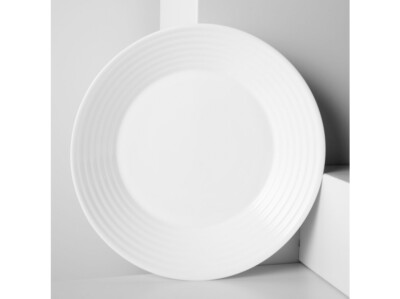 Essteller 25cm Luminarc Harena Weiß gehärtetes Glas 06450