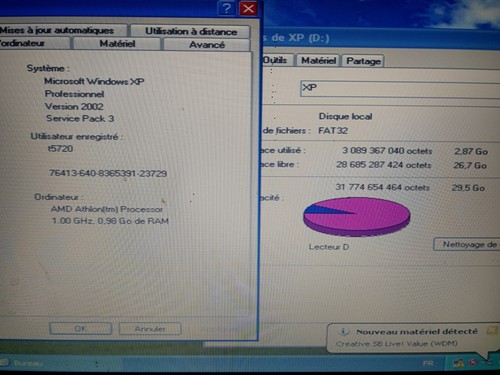 HP T5720 Rétrogaming 1 Go RAM 64 Go SD dual boot Windows 98SE + XP Soundblaster - Zdjęcie 6 z 9