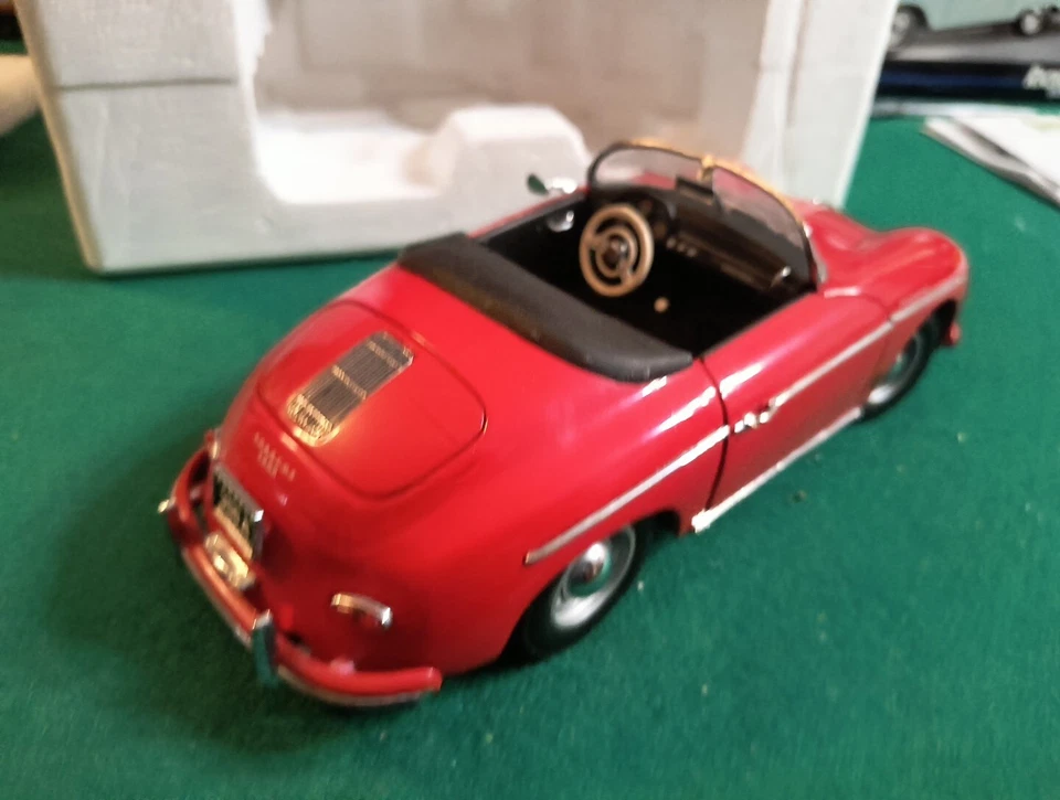 KYOSHO 7007 PORSCHE 356A 1600 SPEEDSTER RED 1:18 In Box Originale - Immagine 4 di 4