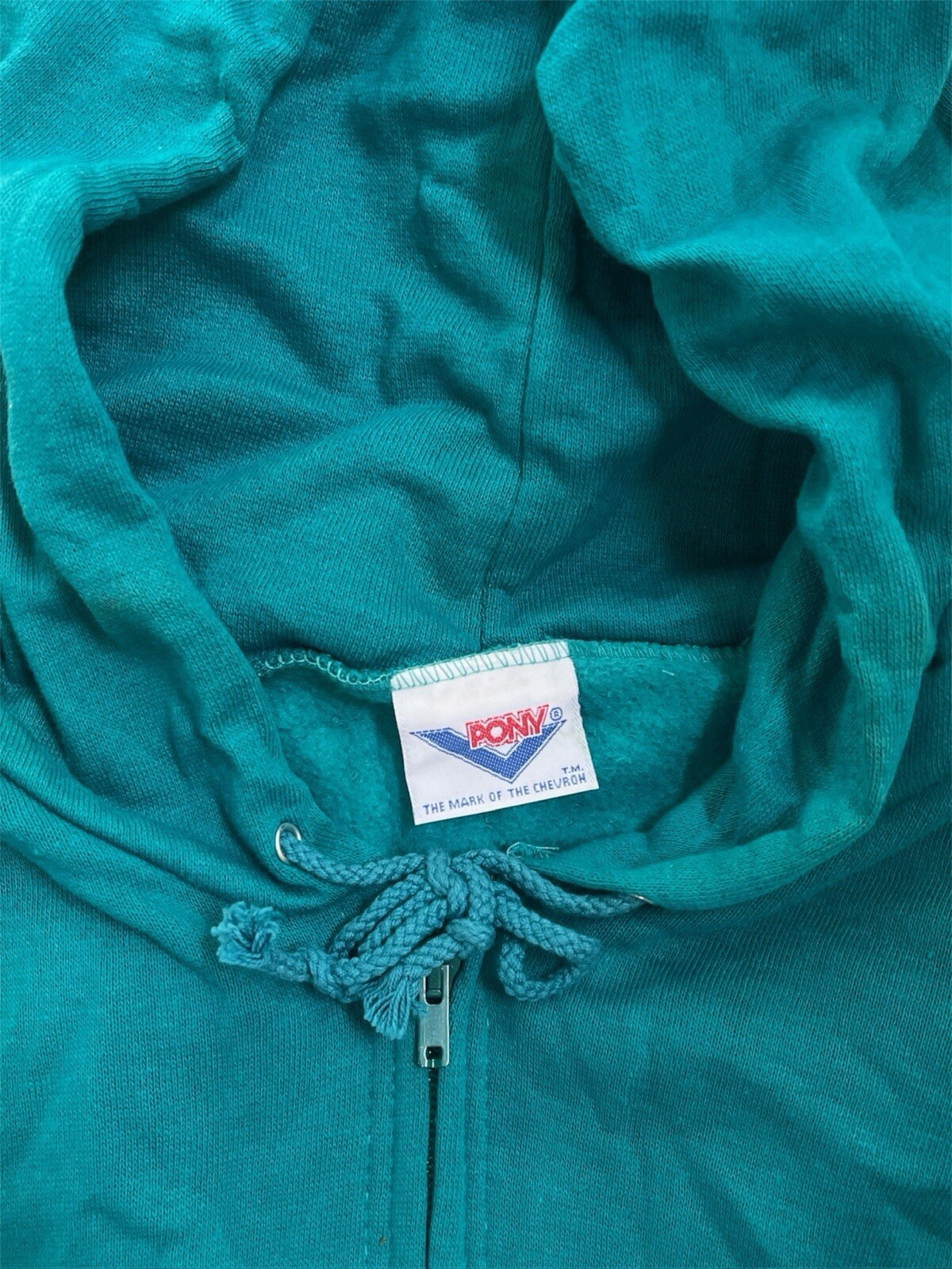 felpa con cappuccio zip PONY vintage gilet donna taglia XL fondo di magazzino nuova con etichetta anni 80 13 14