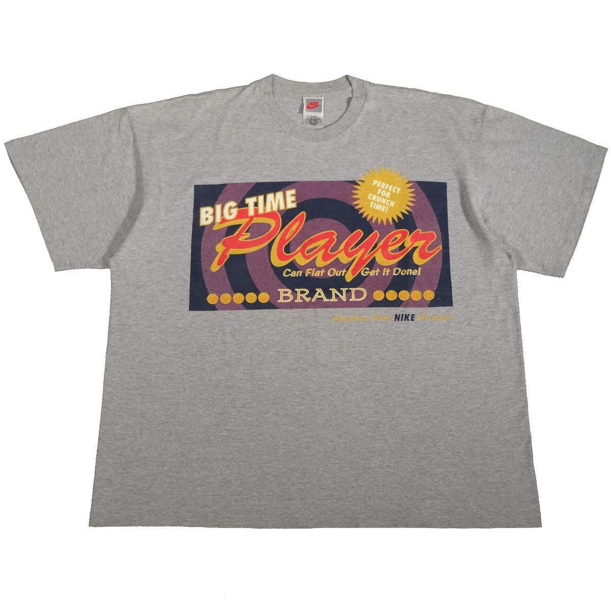 Vintage 90s Nike Basketball Shirt Big Time Player Baller Gray Tag