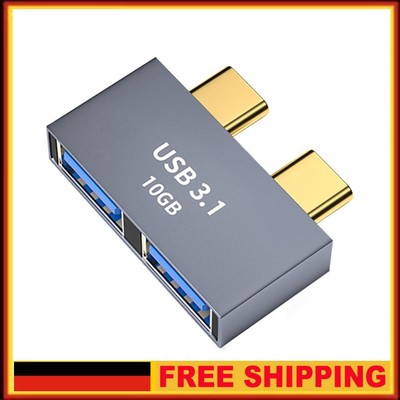 USB-C-HUB-Dockingstation f��r MacBook Thunderbolt 3 Dual-Typ-C-Adapter (B) DE