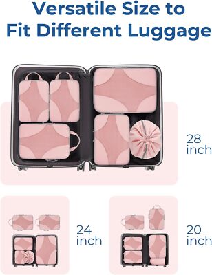 Lot De 6 Cubes De Compression BAGSMART Pour Voyage - Légers Et Essentiels