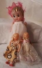 VTG 1950S Celluloid Carnival Circus Prize Kewpie Dolls Flapper Feathers Japan
