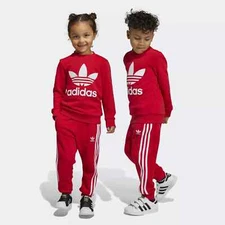 Adidas Originals Adicolor KIDS Set: Sweatshirt Jogger Pants size 4T Unisex Red