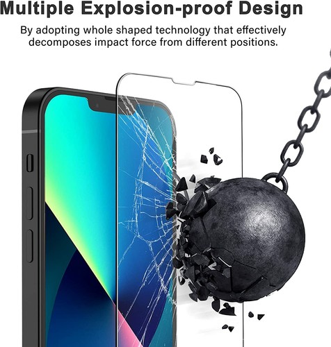 Vitre Protecteur Ecran Film Protection 3D Verre Trempé pour iPhone 13 Pro Max - Photo 2 sur 6