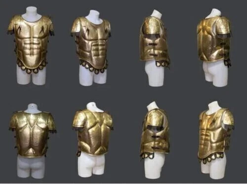 Musculata romana de latón siglos III-V músculos de latón armadura corporal Larp SCA cosplay Foto 3 de 3