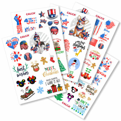CALCA A4 Size DTF UV Printing Stickers for Water Bottle,Phone Case,Skateboard