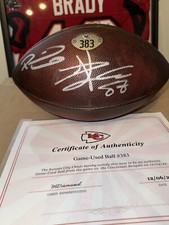 Patrick Mahomes And Travis Kelce Autographed/Authentic Game Used NFL Football