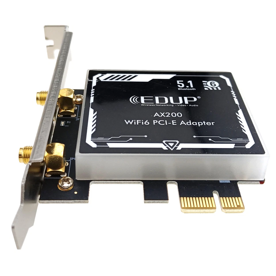 AX200 PCI Express Wireless Network Adapter Desktop PC WiFi 6 Bluetooth 2.4Gbps - Image 4 of 4