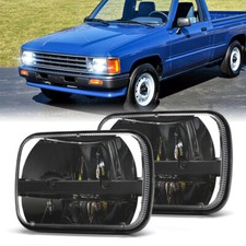 Pair Black 7x65x7 Led Headlights Hi-lo Beam For Toyota Pickup 1982-1995 Tacoma Pair Black 7x65x7 Led Headlights Hi-lo Beam For Toyota Pickup 1982-1995 Tacoma