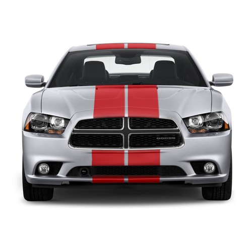 DUAL 10" VINYL RALLY STRIPES RACING STRIPE + BONUS INSTALL KIT For DODGE CHARGER - Foto 3 di 7