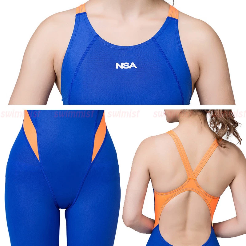 NUEVO CON ETIQUETAS NSA 5101 MUJER COMPETICIÓN ENTRENAMIENTO CARRERAS RODILLERAS TRAJE DE BAÑO TODAS LAS TALLAS ¡NUEVO! Foto 2 de 3