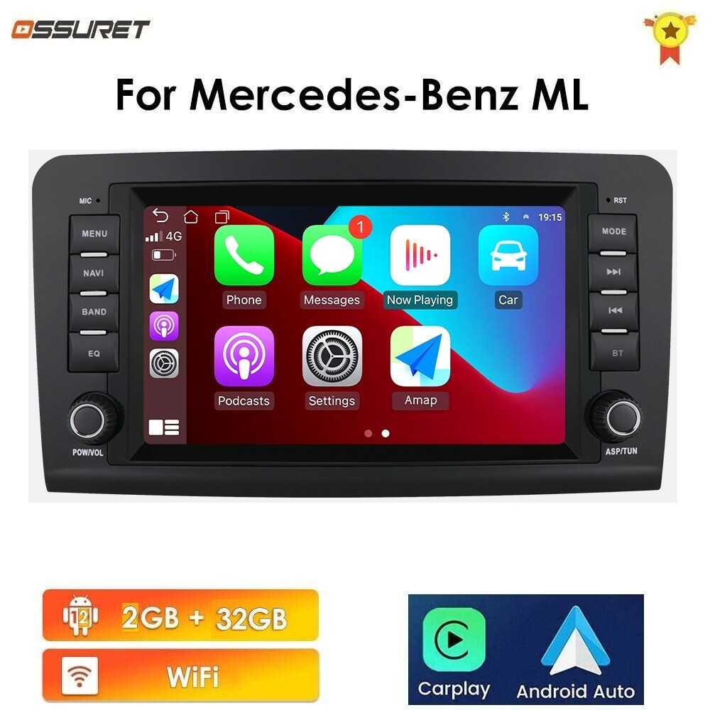 For Mercedes Benz ML GL ML350 GL320 X164 Android12 Auto Carplay Radio Stereo GPS