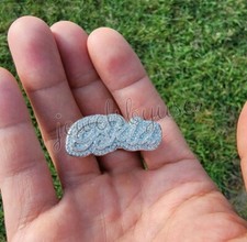 Men's 2 CT White 100 Genuine Moissanite Studded Custom Name Ring 925 Silver