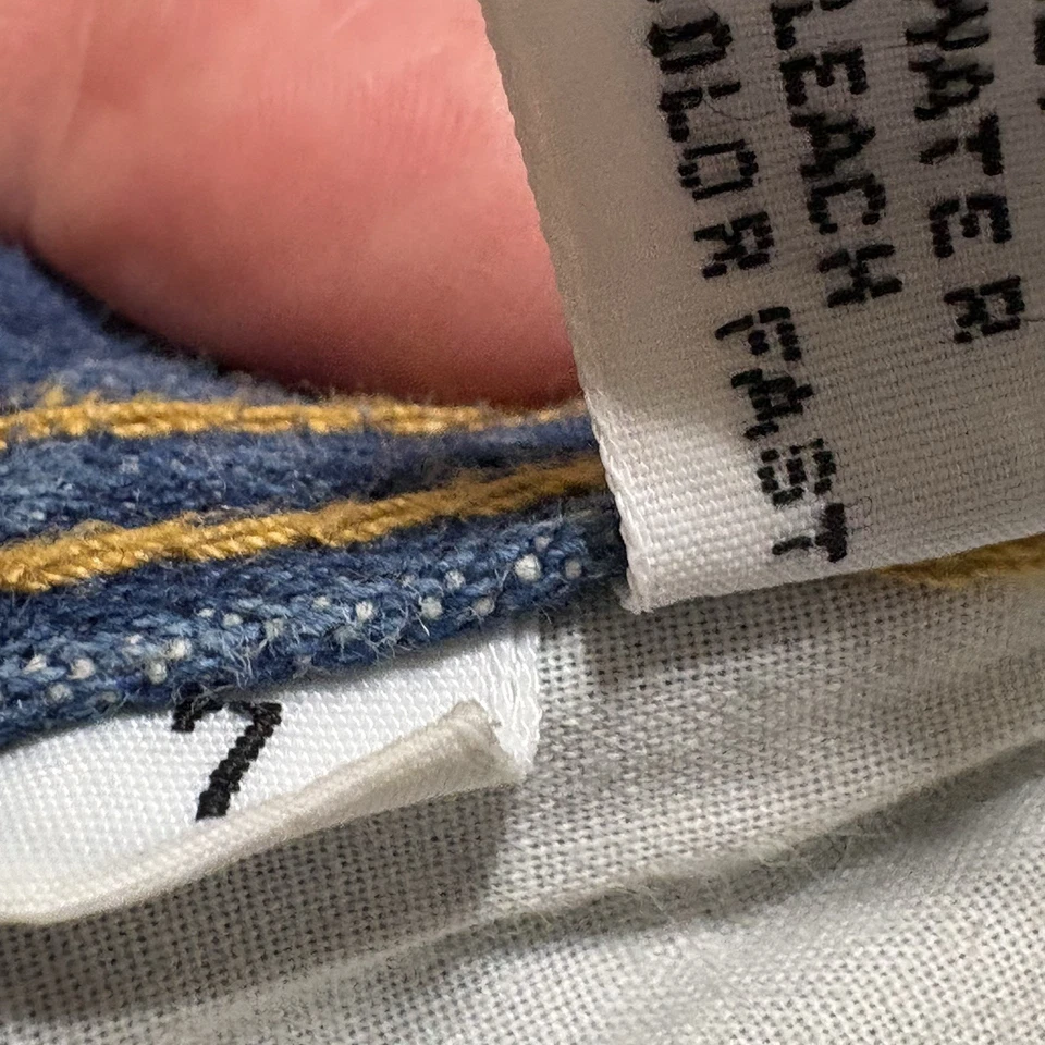 Pantalones de mezclilla de colección WILLIE NELSON W 24 L 28,5 talla 7 cintura alta años 80 Bluejeans hippie Foto 4 de 4