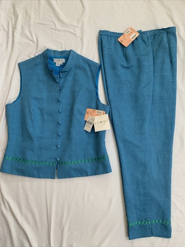 VTG 90s Silk Linen Pant Suit 