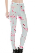 Flamingo Stretch Funky Leggings. New. Animal