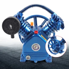 175psi V Style 2 Cylinder Air Compressor Pump Motor Head Double Stage Air Tool
