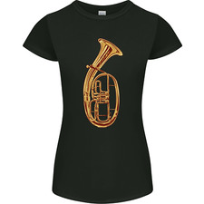 Tenorhorn Brass Musical Instrument Womens Petite Cut T-Shirt