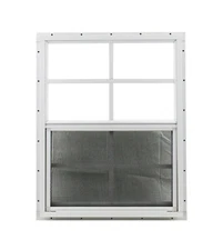 Shed Window 24 x 27 SAFETY / TEMPERED GLASS White J-Chann Playhouse Treehouse 