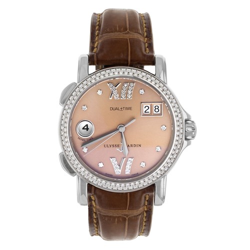 Ulysse Nardin San Marco GMT +- Salmon Diamond Dial Alligator S...