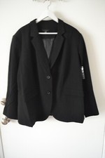 George Women's Blazer Jacket Black Plus Size 16w