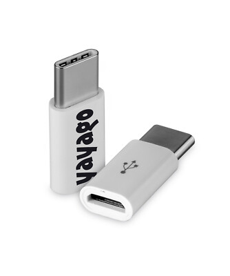 USB 3.1 Typ-C auf Micro USB Adapter weiß für Samsung Galaxy M31 Type-C Kabel