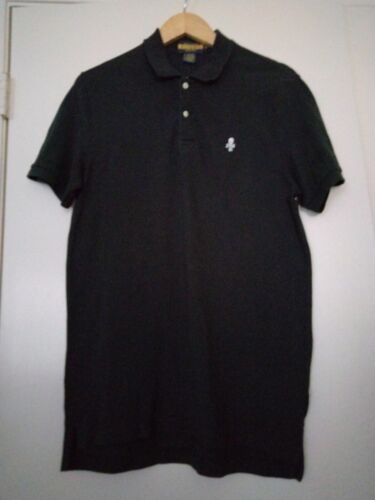 Ralph Lauren Rugby Black Polo Rough Knit Skull Shirt Medium, EUC Condition - Picture 1 of 9