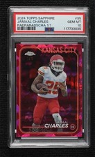 2024 Chrome Sapphire Edition Padparadscha 1/1 Jamaal Charles PSA 10 GEM MT 1fl4