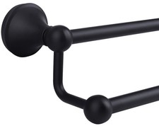 Antique 24 Inch Bathroom Double Towel Bar Matte Black,Towel Racks for Bathroo...